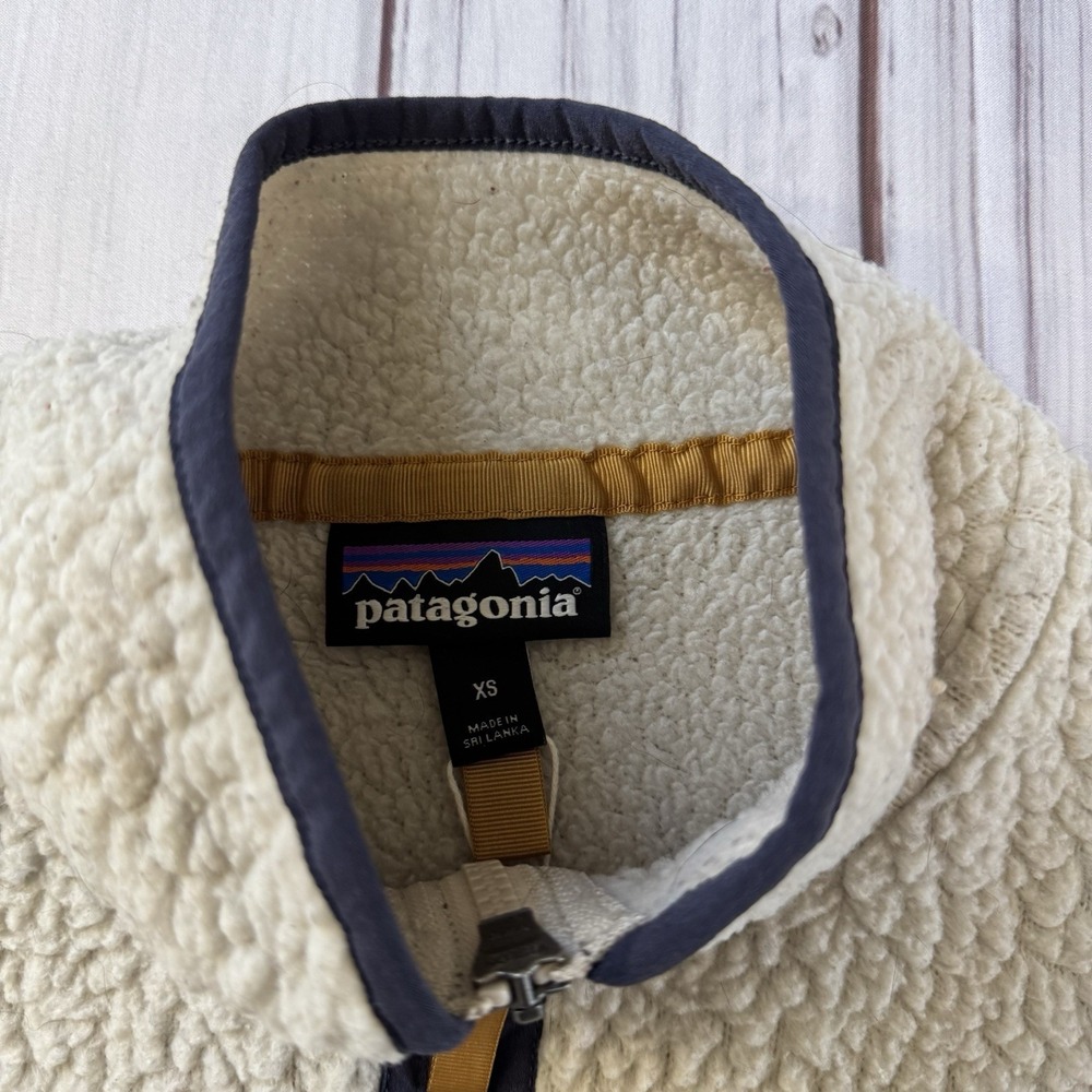 Patagonia Retro X Fleece Pullover Jacket Cream Womens XS Sherpa Quarter Zip - Picture 2 of 9